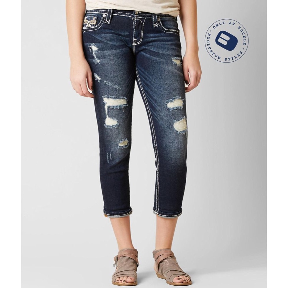 Rock Revival Boris Stretch Cropped Jean Size 26